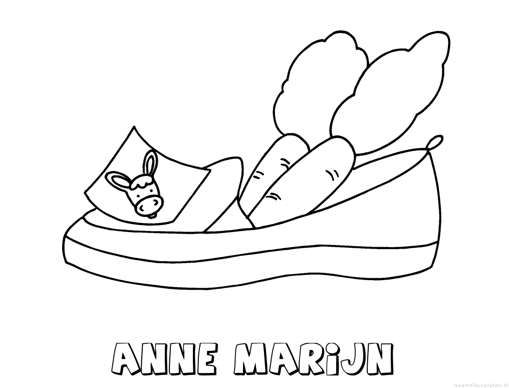 Anne marijn schoen zetten kleurplaat